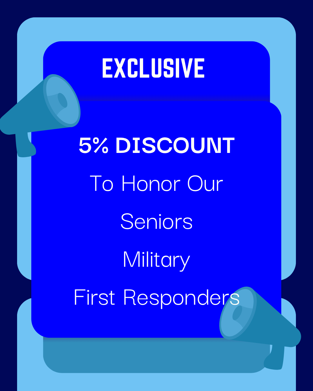 Blue graphic with 