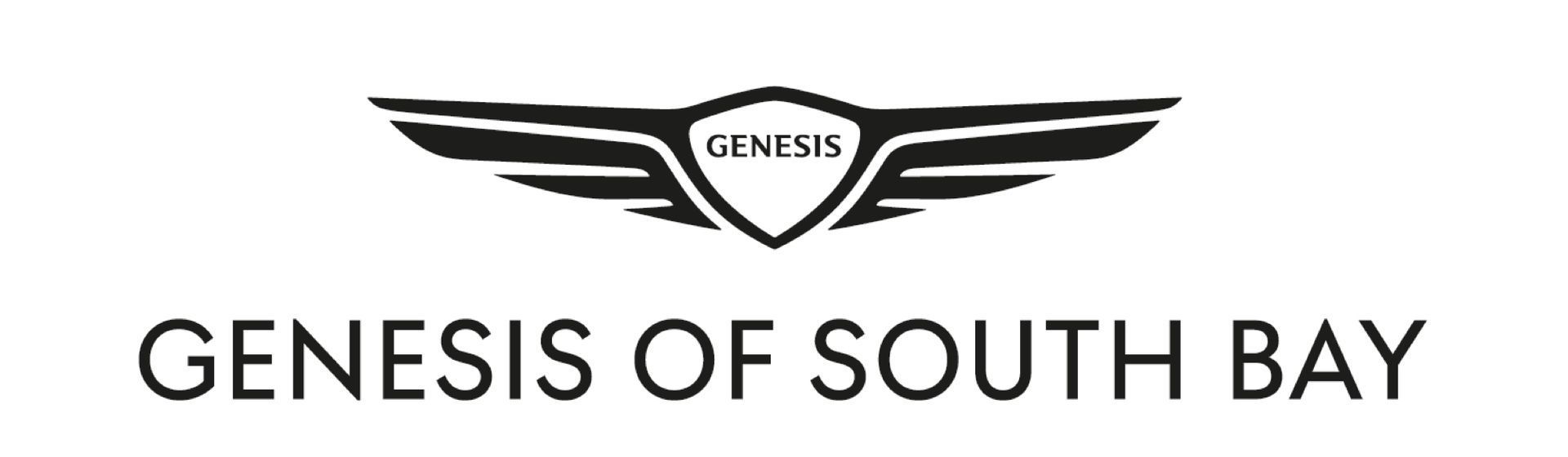 a black and white logo for genesis of south bay