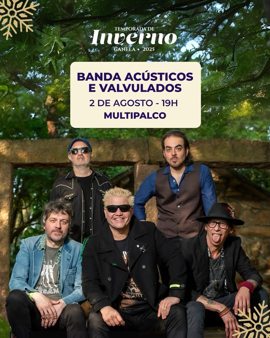 Banda Acústicos e Valvulados na Temporada de Inverno em Canela - Imagem Divulgação Banda Acústicos e Valvulados na Temporada de Inverno em Canela - Imagem Divulgação