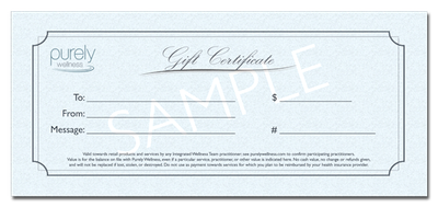 Purely Wellness Gift Certificates