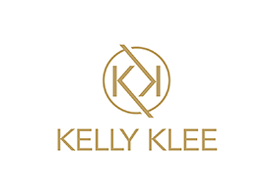 A kelly klee logo on a white background
