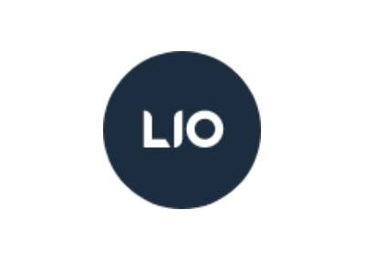 A blue circle with the word lio on it