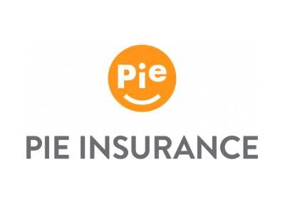 A pie insurance logo with a smile on it