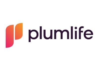 A plumlife logo with a pink and orange gradient on a white background.