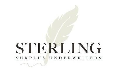 The logo for sterling surplus underwriters has a feather on it.