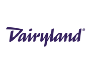 Dairyland logo in purple script, with the brand name on a white background.