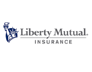 Liberty Mutual Insurance logo: Statue of Liberty and company name in dark blue and gray.