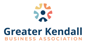 Logo of the Greater Kendall Business Association. Features a multi-colored star icon above text.