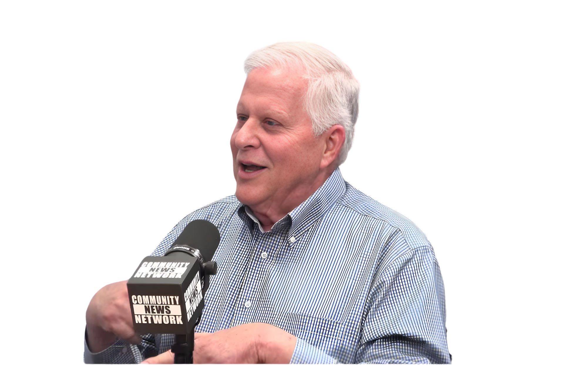 Miami Community Views A person is holding a camera with a microphone attached to it