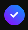 A blue circle with a white check mark inside of it.