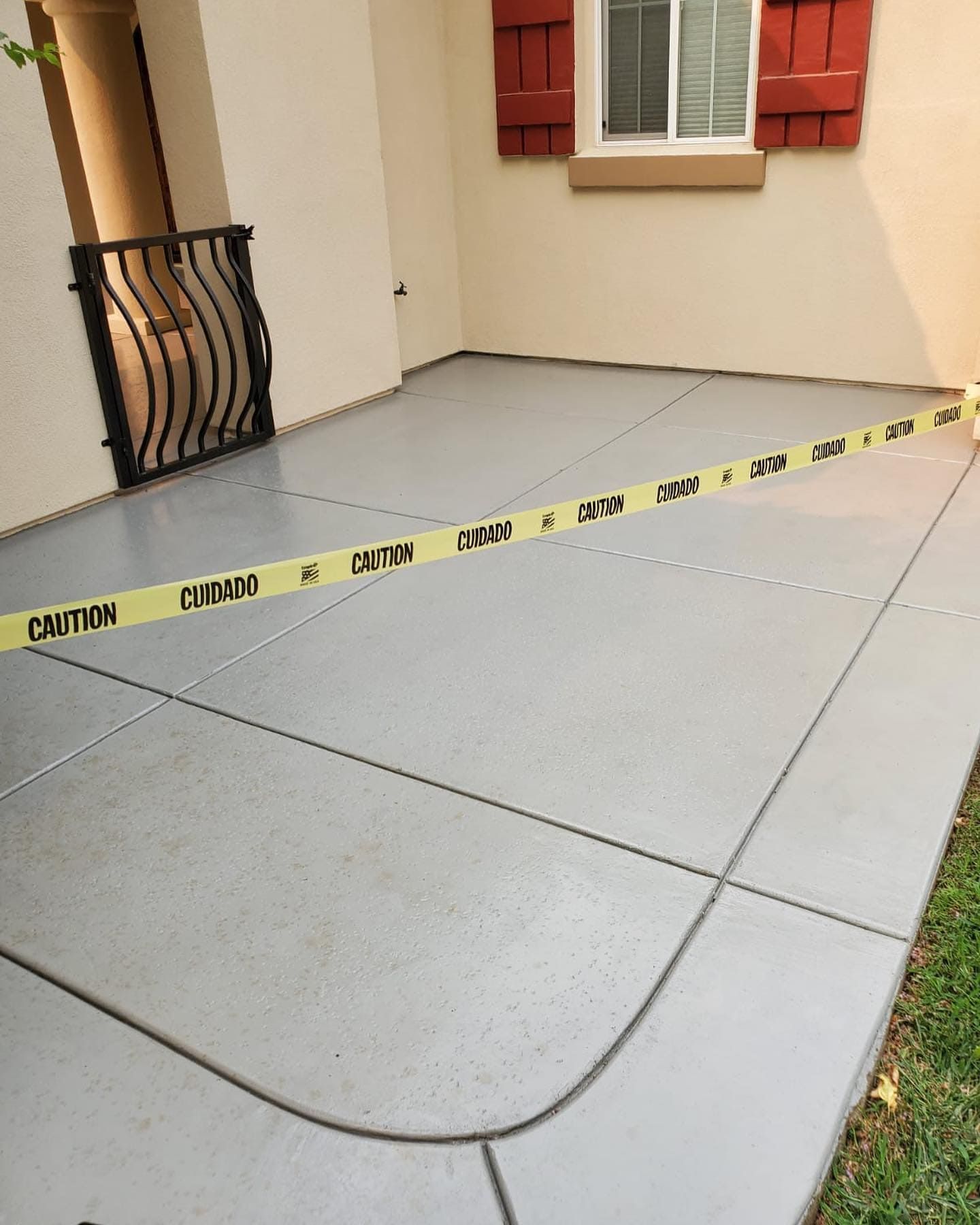 Fresh concrete installation for patio in Stockton CA.
