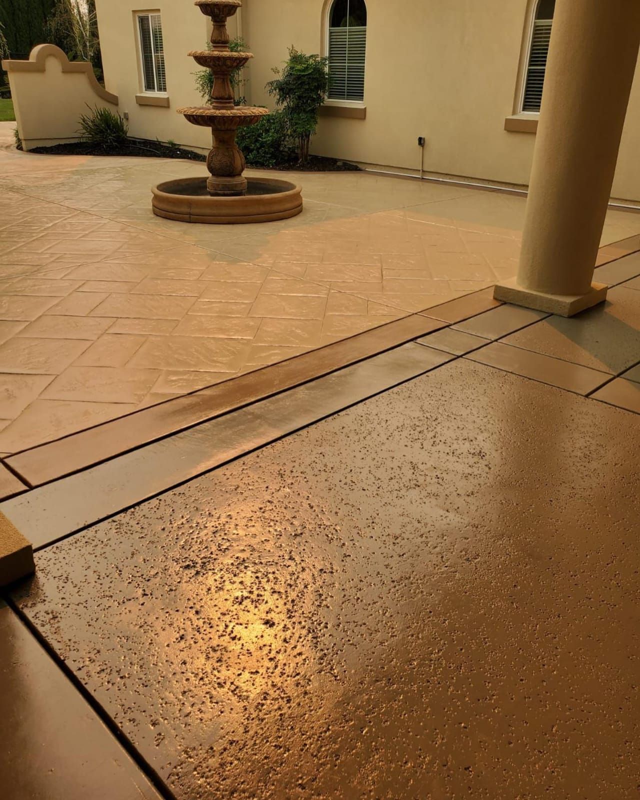 Paver driveway entrance installed in Stockton with decorative stone patterns and upgraded curb appeal.