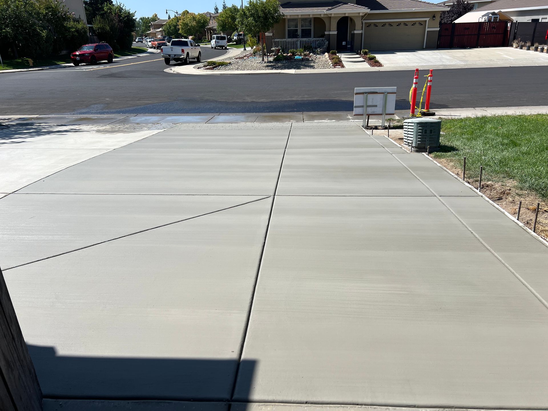 Concrete driveway installation in Stockton California.