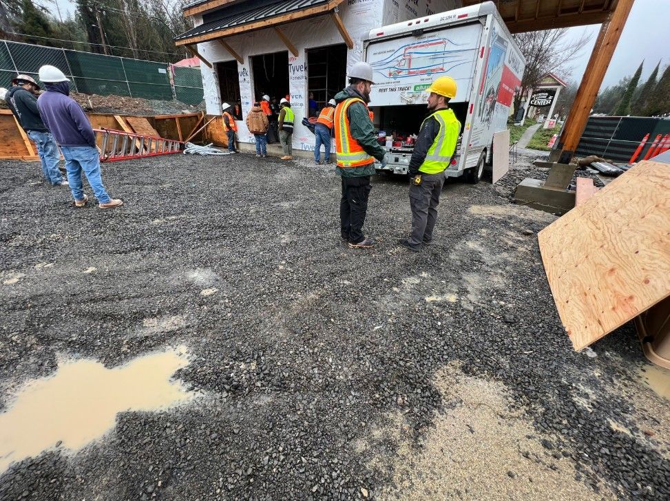 Worn commercial driveway ready for demolition in Stockton.