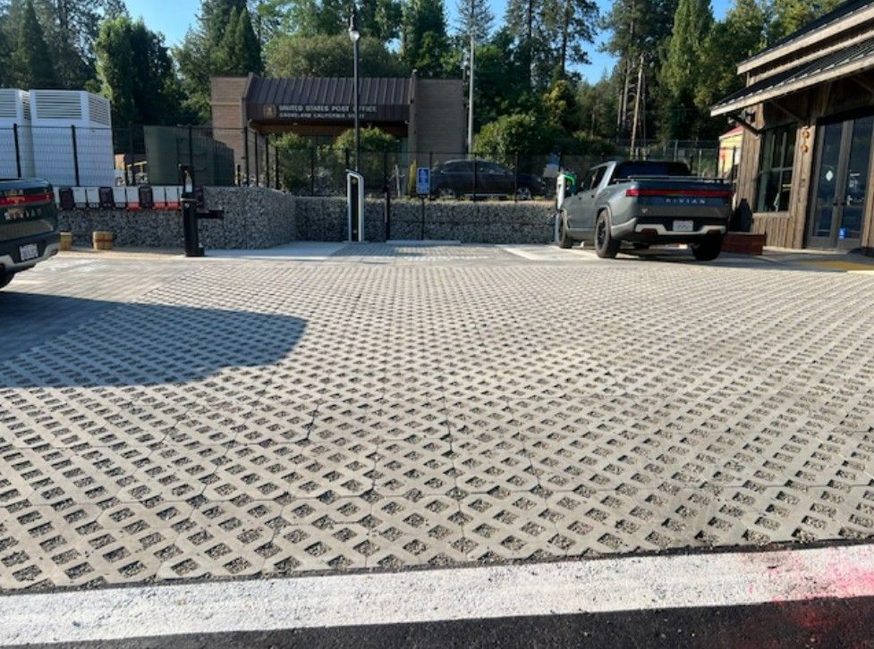 Stockton commercial concrete project showing detailed surface work.