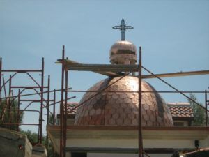 cupola di una chiesa in costruzione