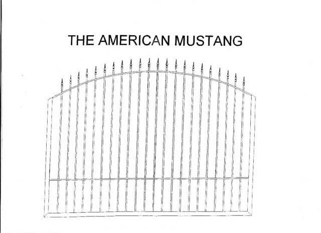 The American Mustang gate - Custom gate fabrications in Plano, TX