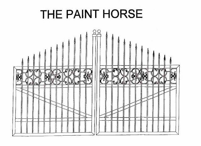 The Paint Horse gate - Custom gate fabrications in Plano, TX