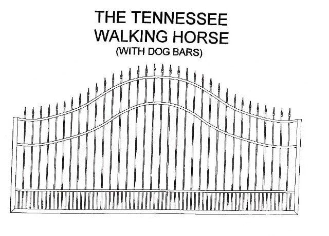 The Tennessee Walking Horse gate - Custom gate fabrications in Plano, TX