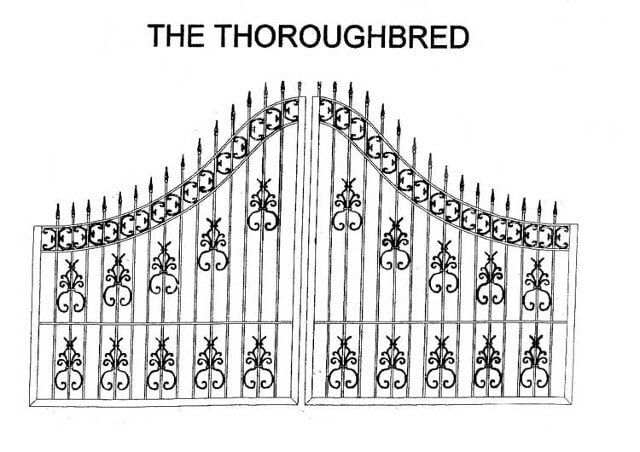 The Thoroughbred gate - Custom gate fabrications in Plano, TX