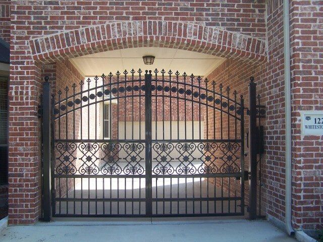 Steel gate to carport of house - Custom gate fabrications in Plano, TX