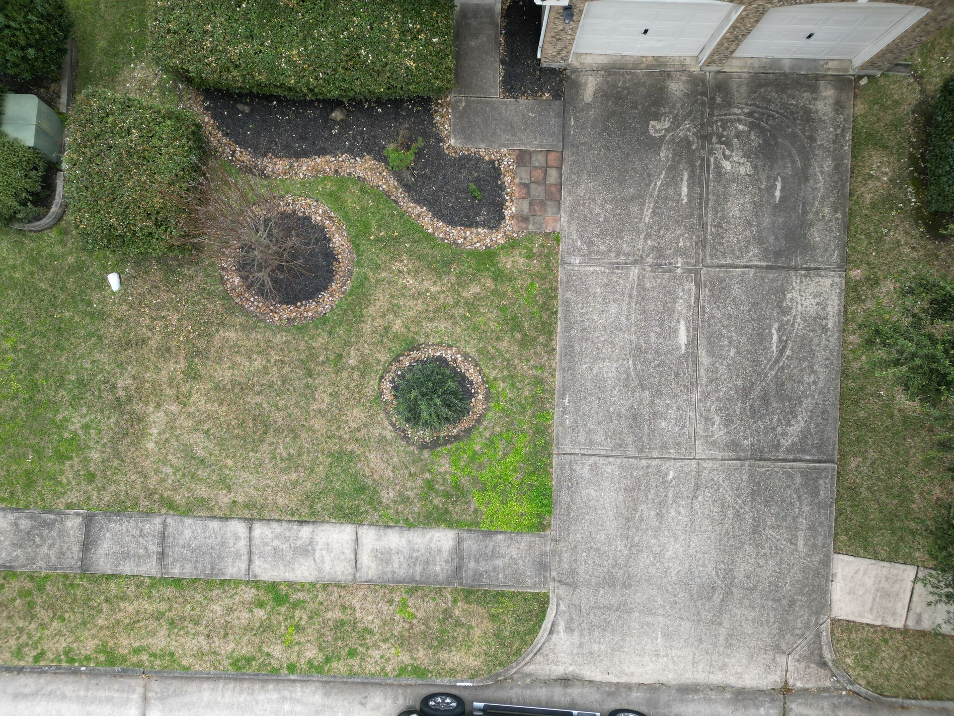 pressure washing concrete surface