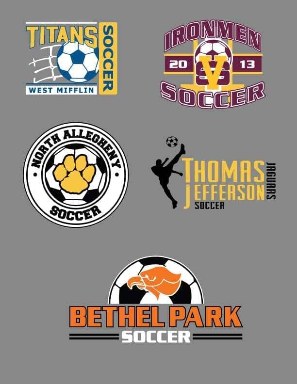 soccer logos design — Custom Apparel Pittsburgh, PA