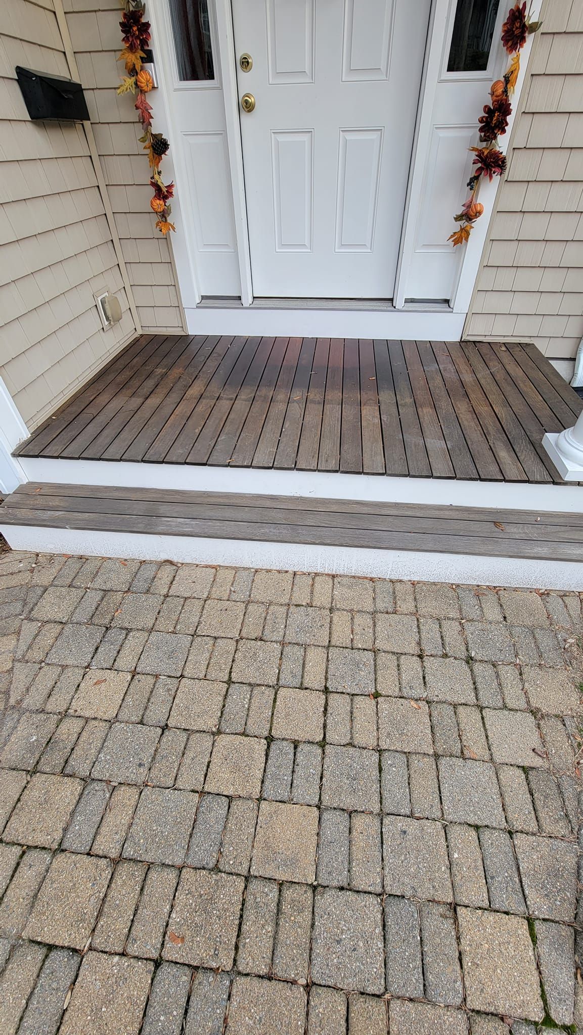 Restoring Mahogany Deck in Melrose, MA