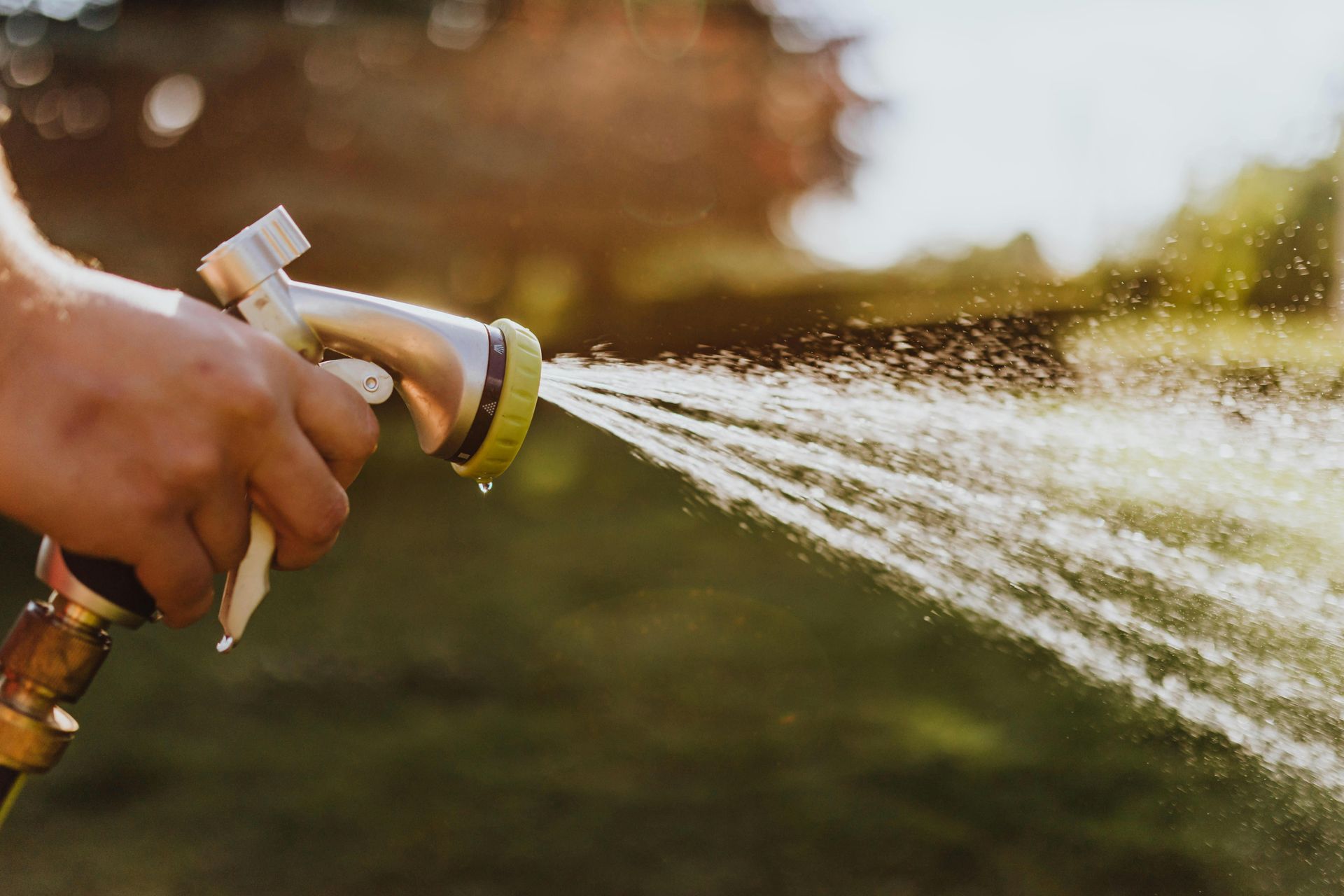 Orchestrate “Watering” Touchpoints A person is watering a lawn with a hose.