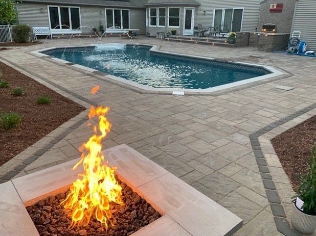 Pool hardscapes