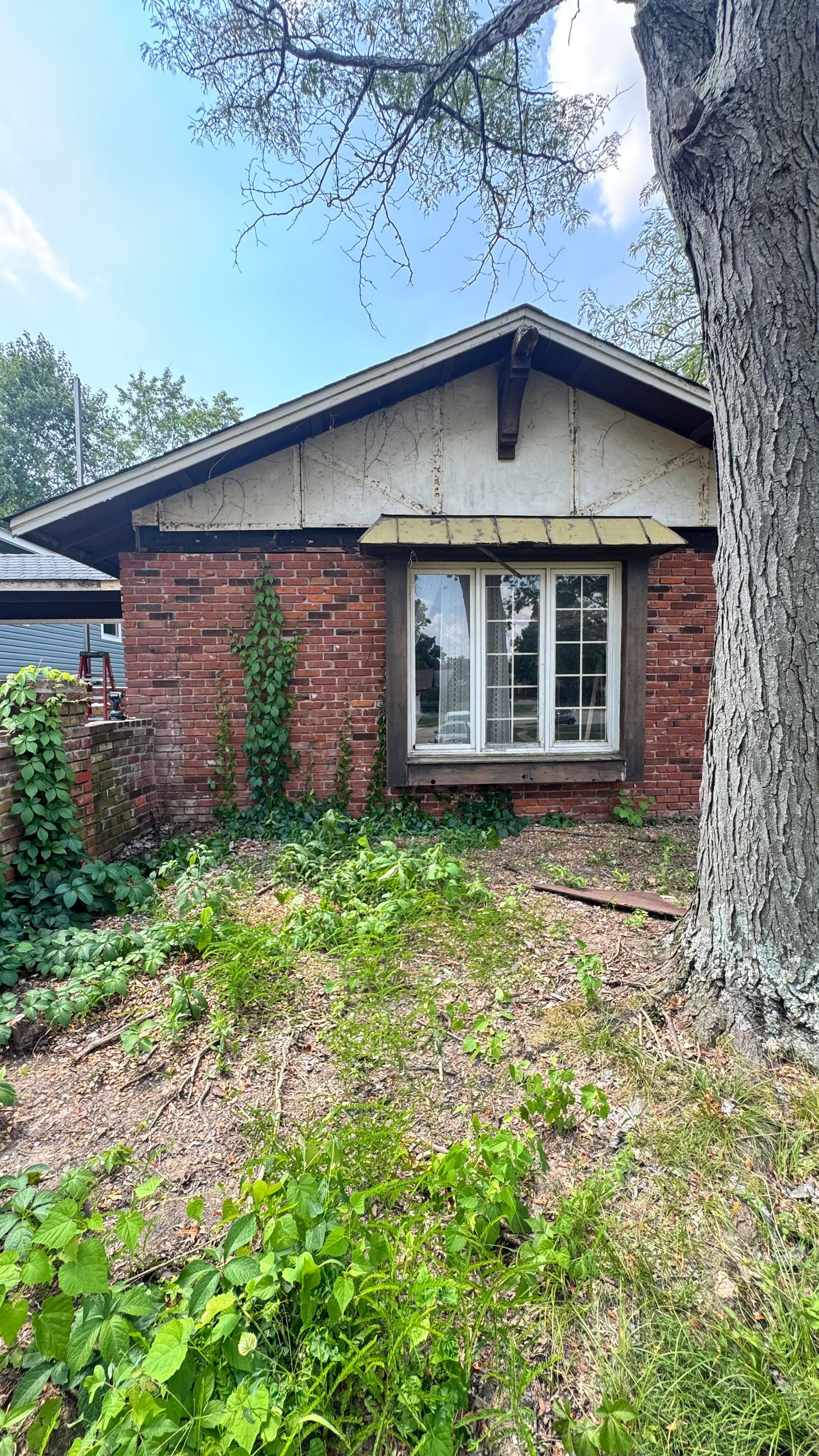 A backyard with a large swimming pool and a fire pit.