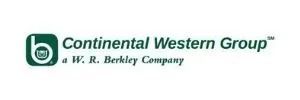 Continental Western Group logo: green square with white "b" logo and text "Continental Western Group" and "a W. R. Berkley Company."