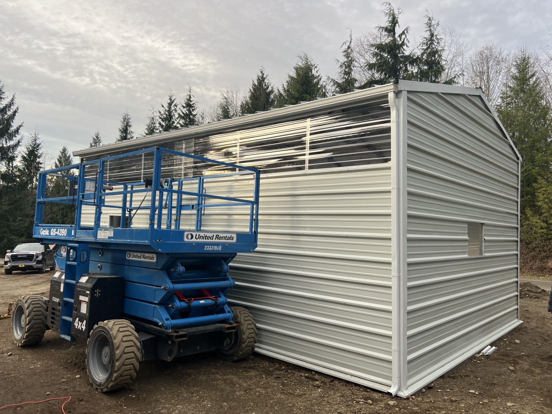 Shop with clear panel