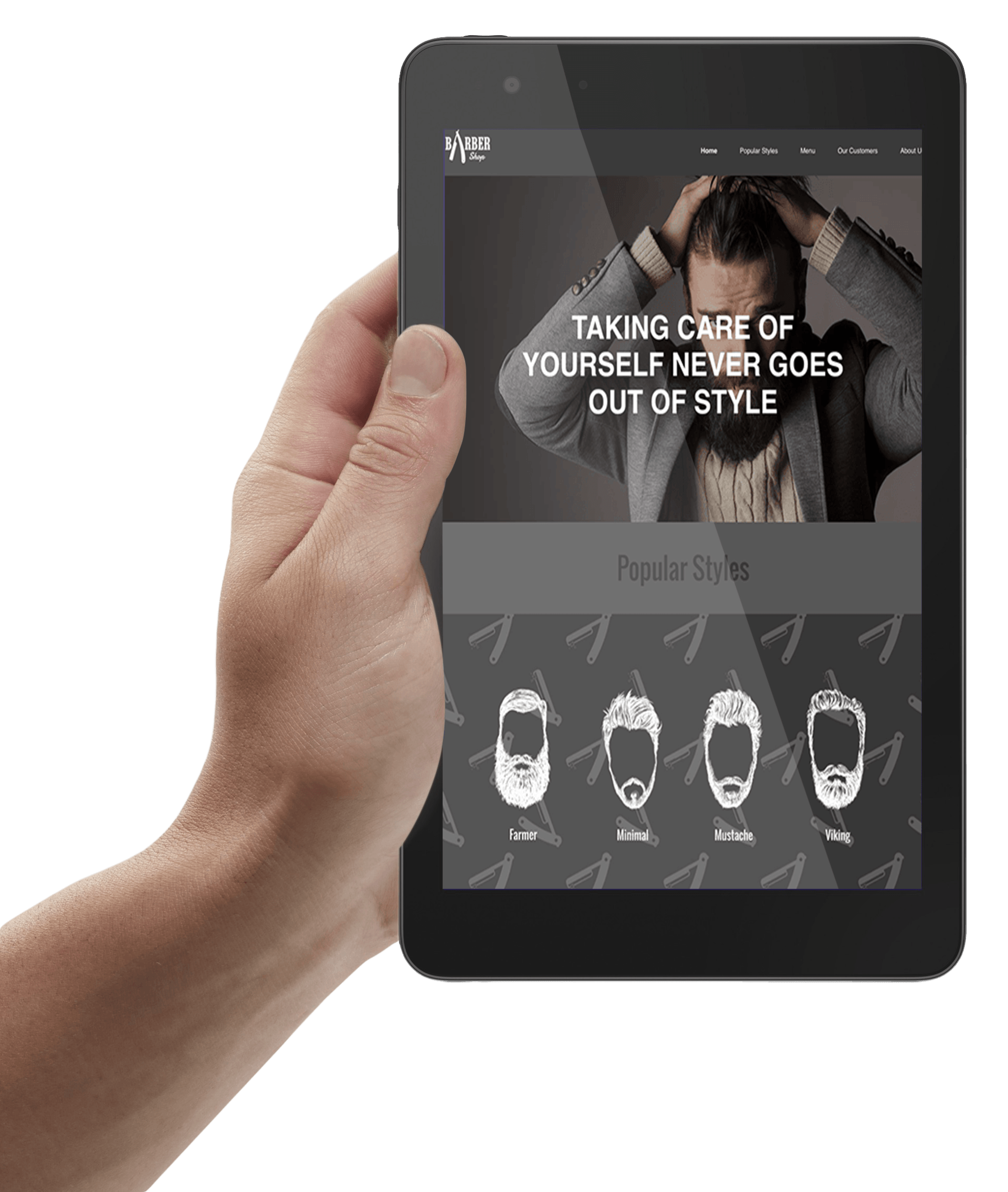 Tablet Optimized Barber Website