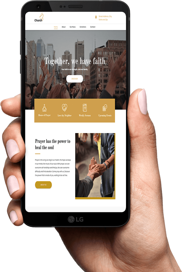 Mobile Optimized Church Website