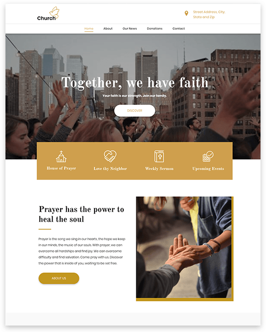 SEO Optimized Church Website