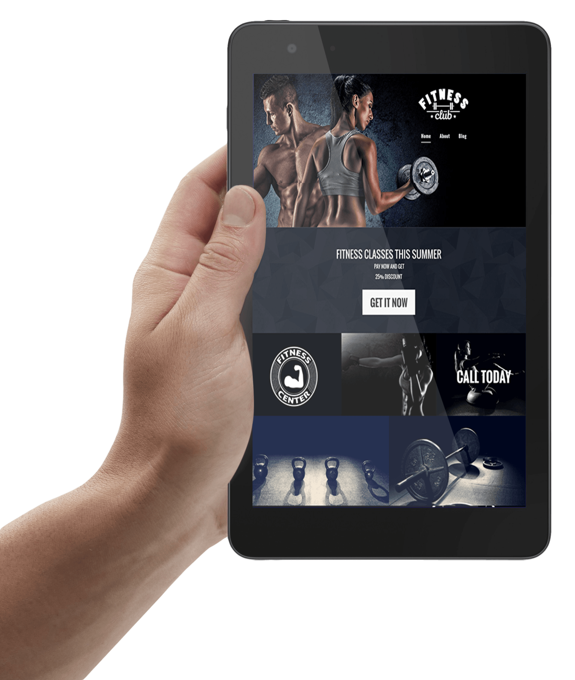 Tablet Optimized Gym Website