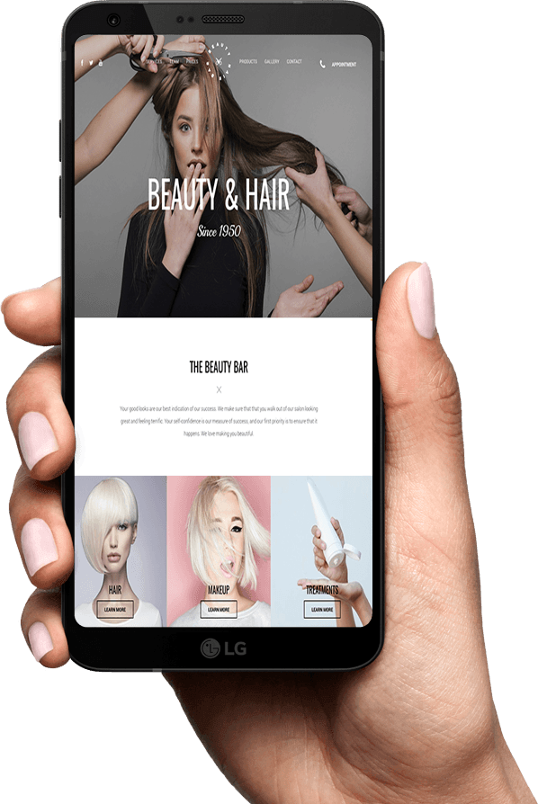 Mobile Optimized Hair Website