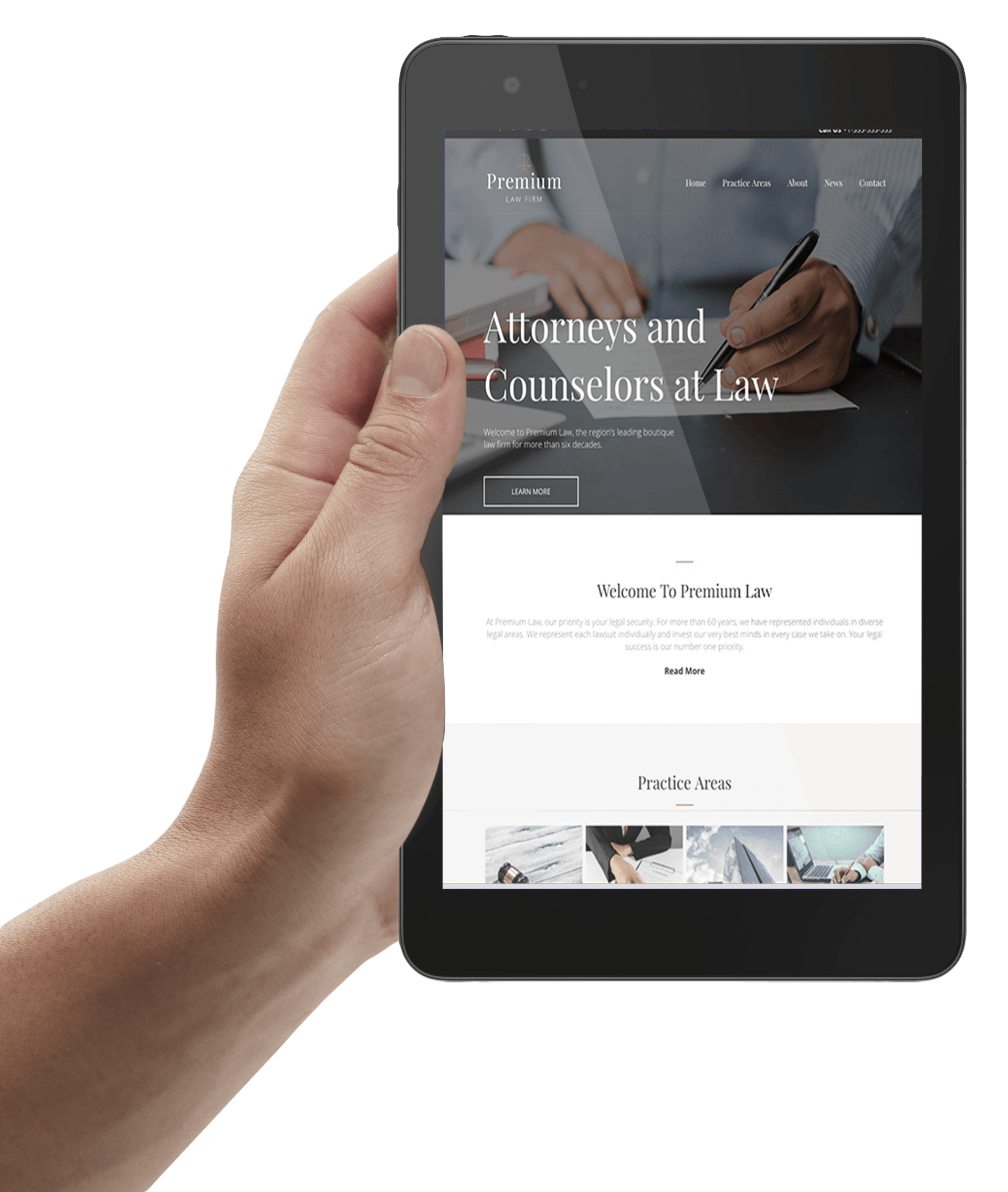 Tablet Optimized Attorney Website