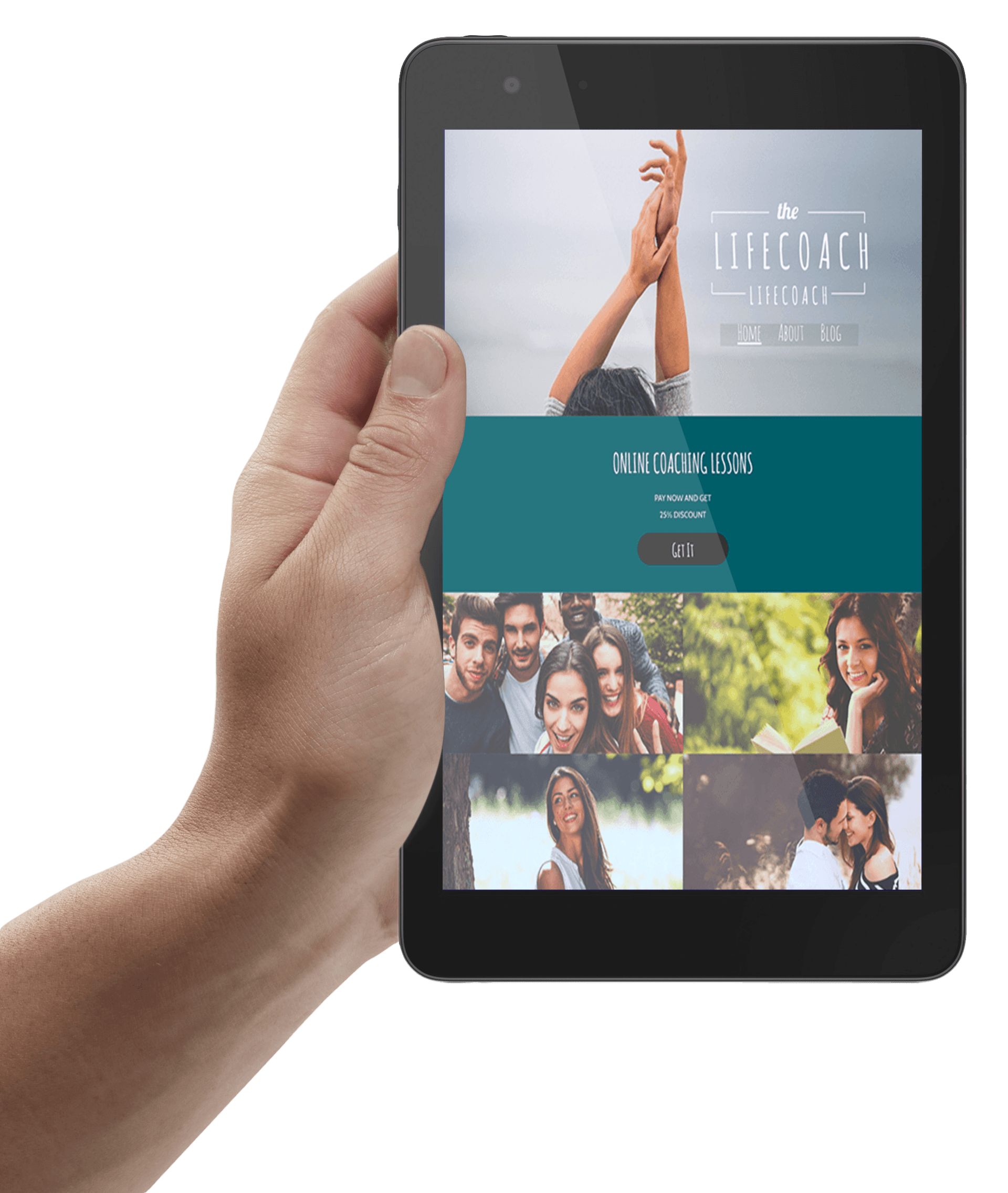Tablet Optimized Life Coach Website