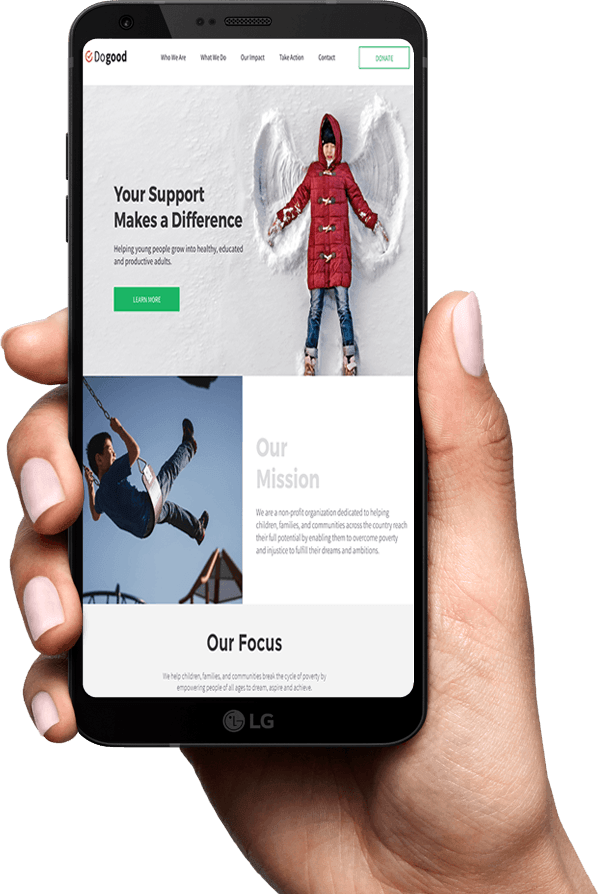 Mobile Optimized Non-Profit Website