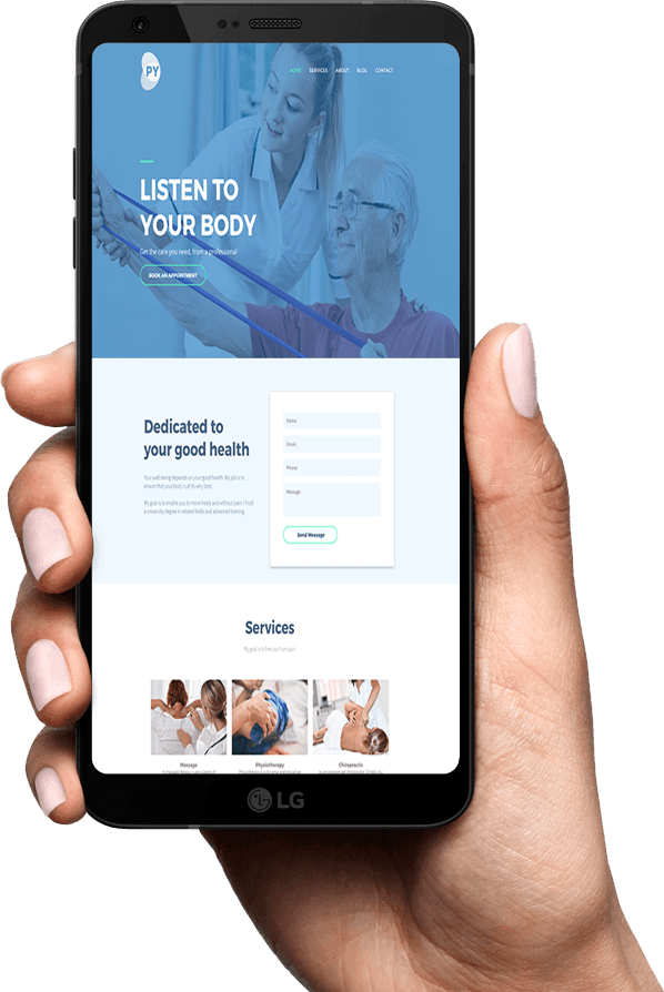 Mobile Optimized Physiotherapist Website