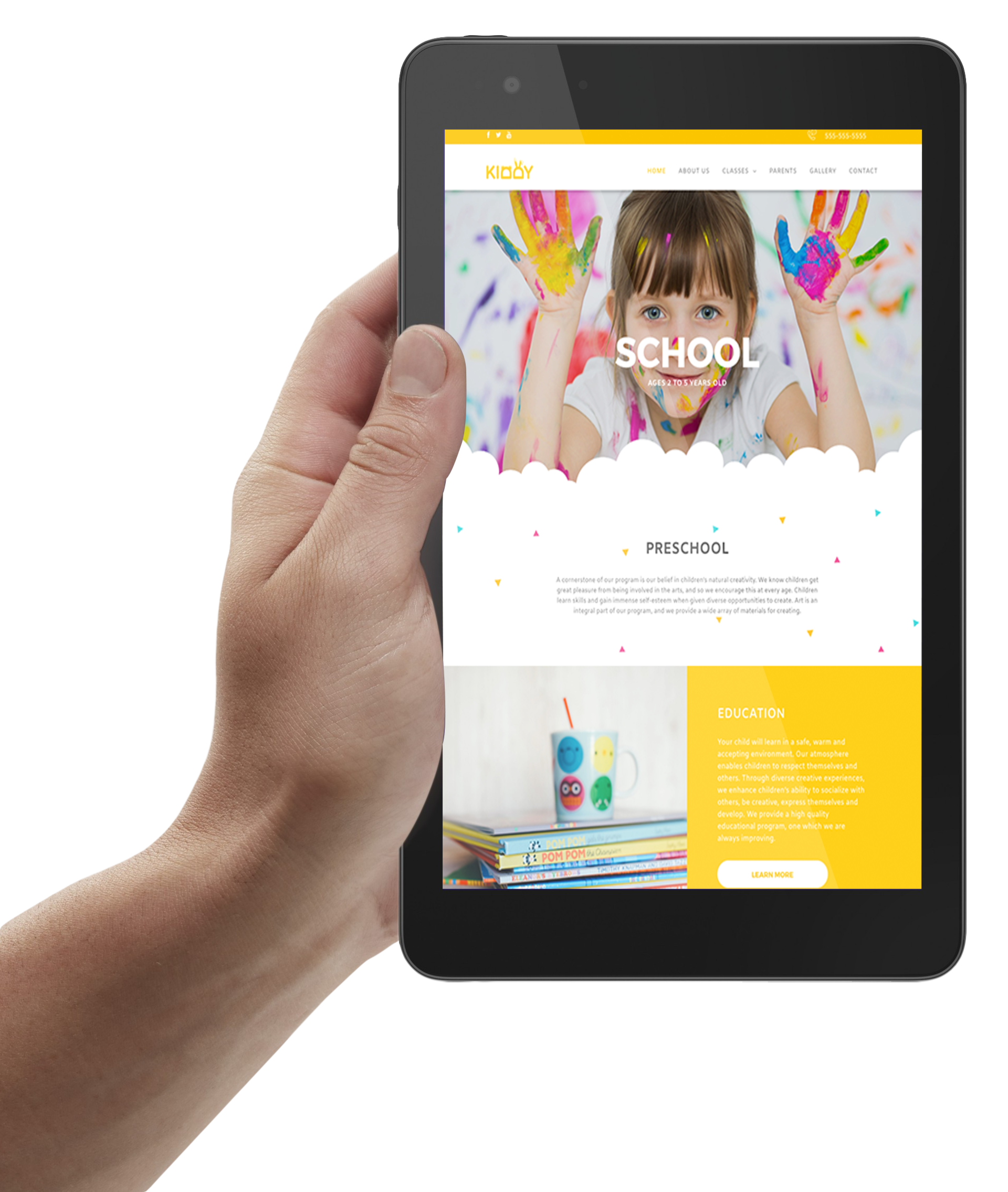 Tablet Optimized School Website