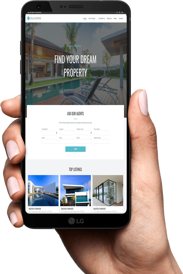 Mobile Optimized Real Estate Website