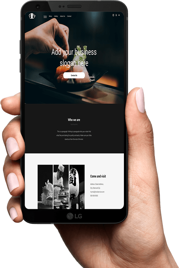 Mobile Optimized Restaurant Website
