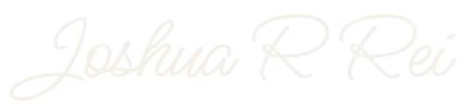 The name joshua r. rei is written in white on a white background.