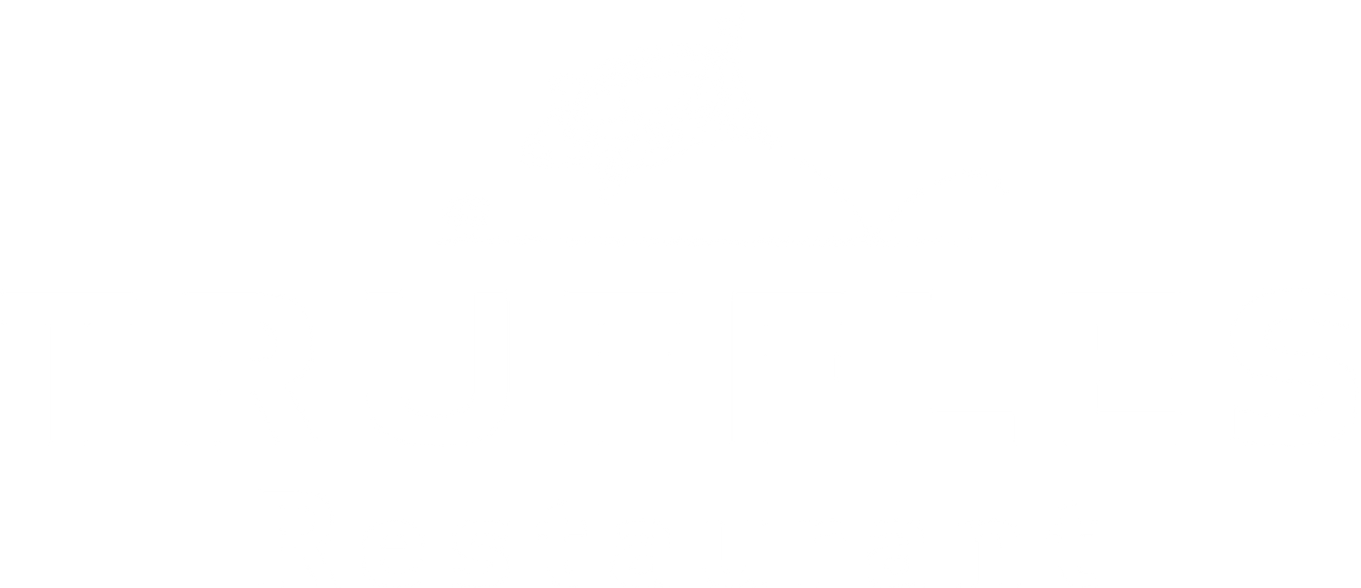 A white logo for a restaurant called truffles.