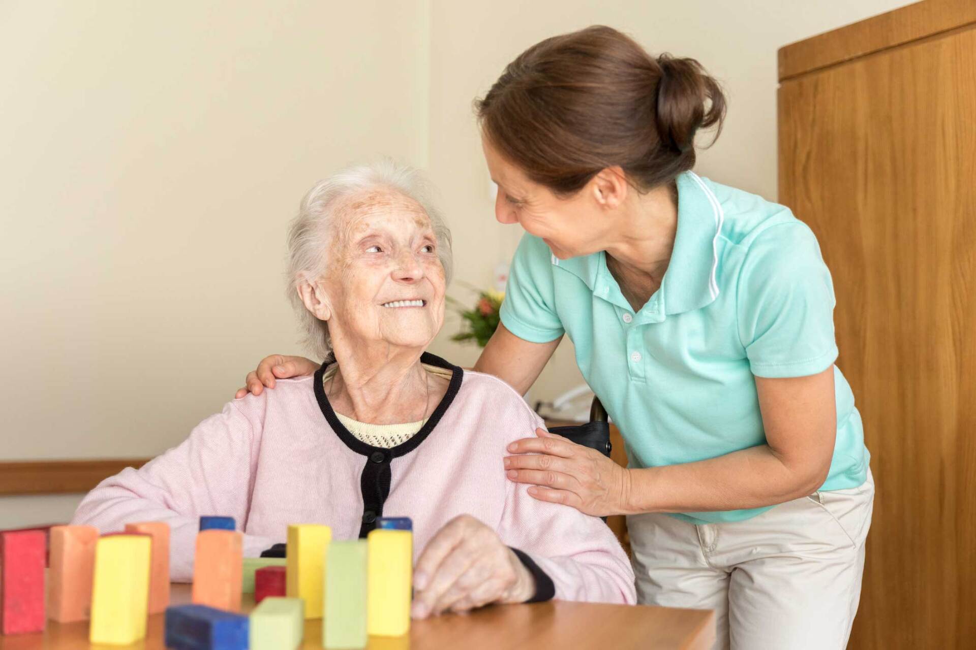 Home Caregiver and Senior Adult Woman — West Palm Beach, FL — Right Care Solutions
