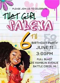 It is a birthday invitation for a girl.