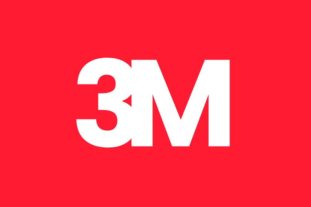 The 3m logo is white on a red background.